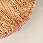 Panier motif Vichy rouge