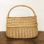 Panier tresses en osier naturel
