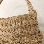 Panier tresses en osier naturel