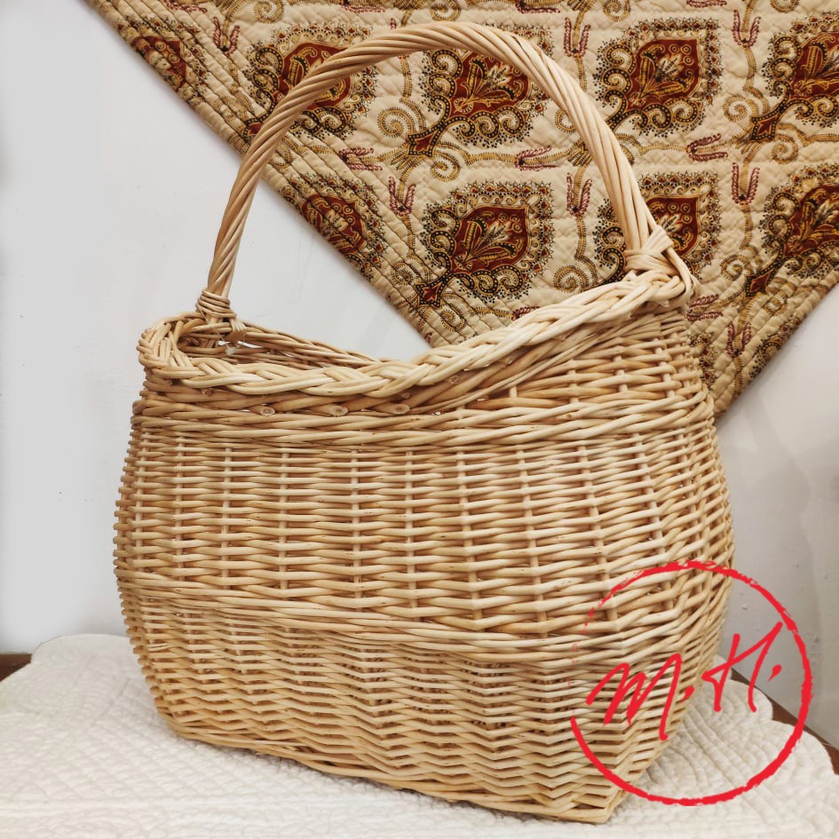 Panier vendéen en osier naturel