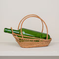 Panier verseur à vin en paille tressée