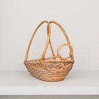 Panier-verseur en paille tressée