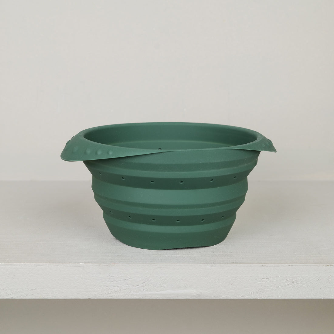 Passoire rétractable en silicone vert, rétractable pour camping ou cuisine