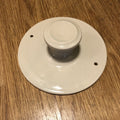 Patère ronde céramique artisanale blanche