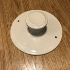 Patère ronde céramique artisanale blanche