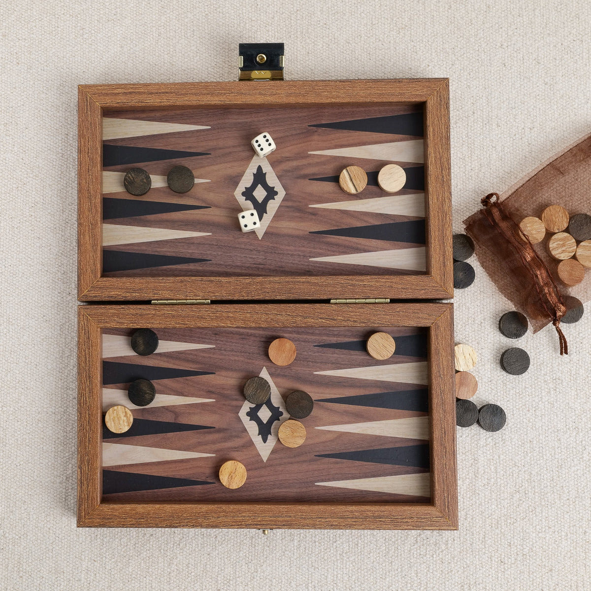 Backgammon pliable en bois