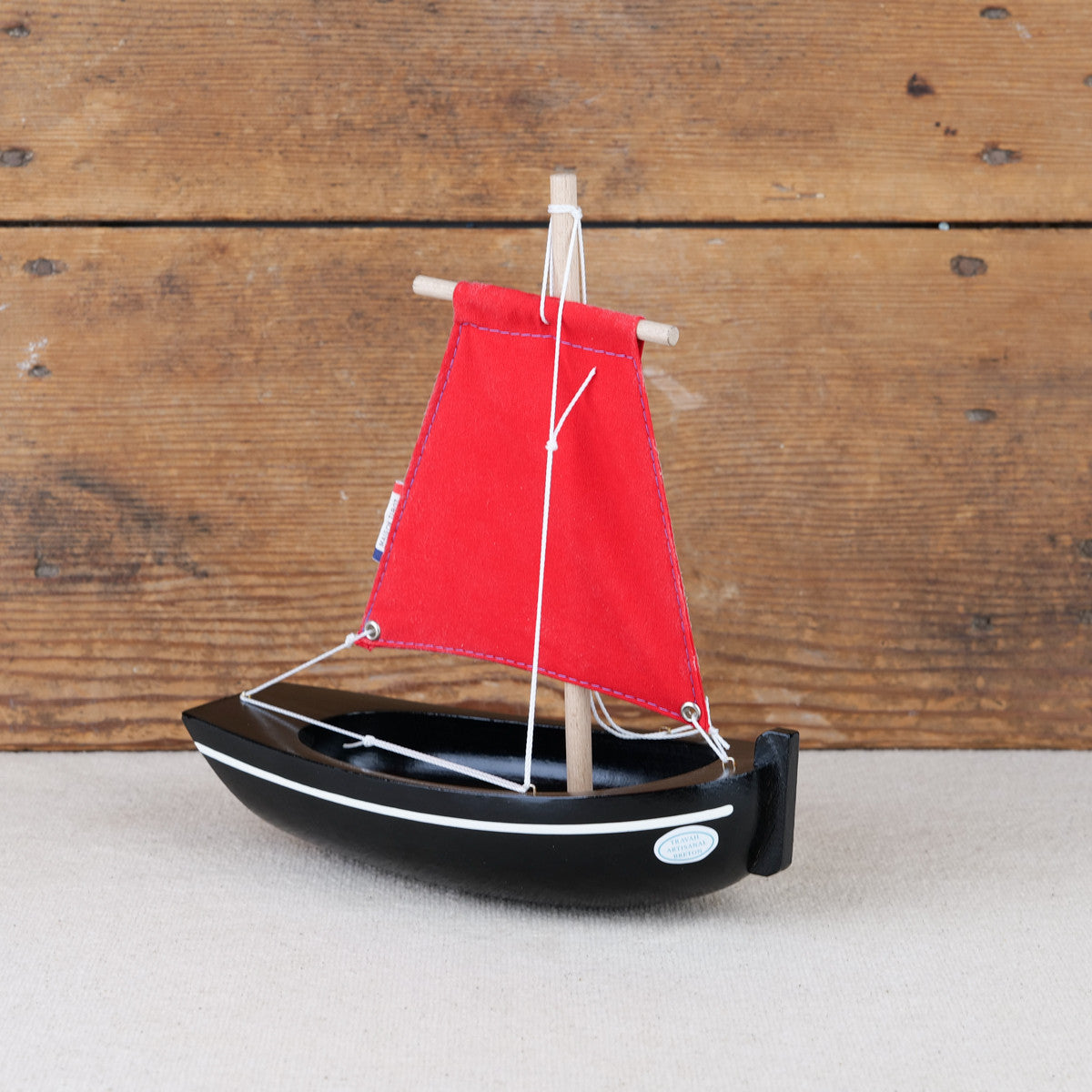 Petit bateau Tirot misainier noir et rouge