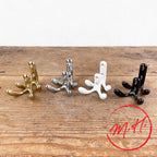Petit Crochet double en laiton massif « Colibri »
