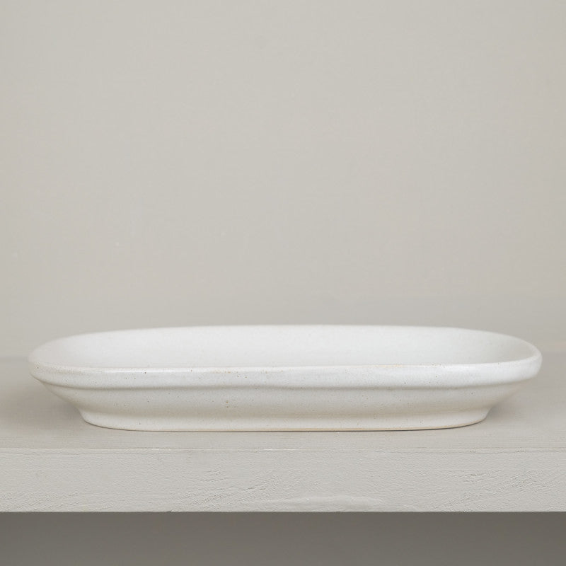 Small dish in natural stoneware