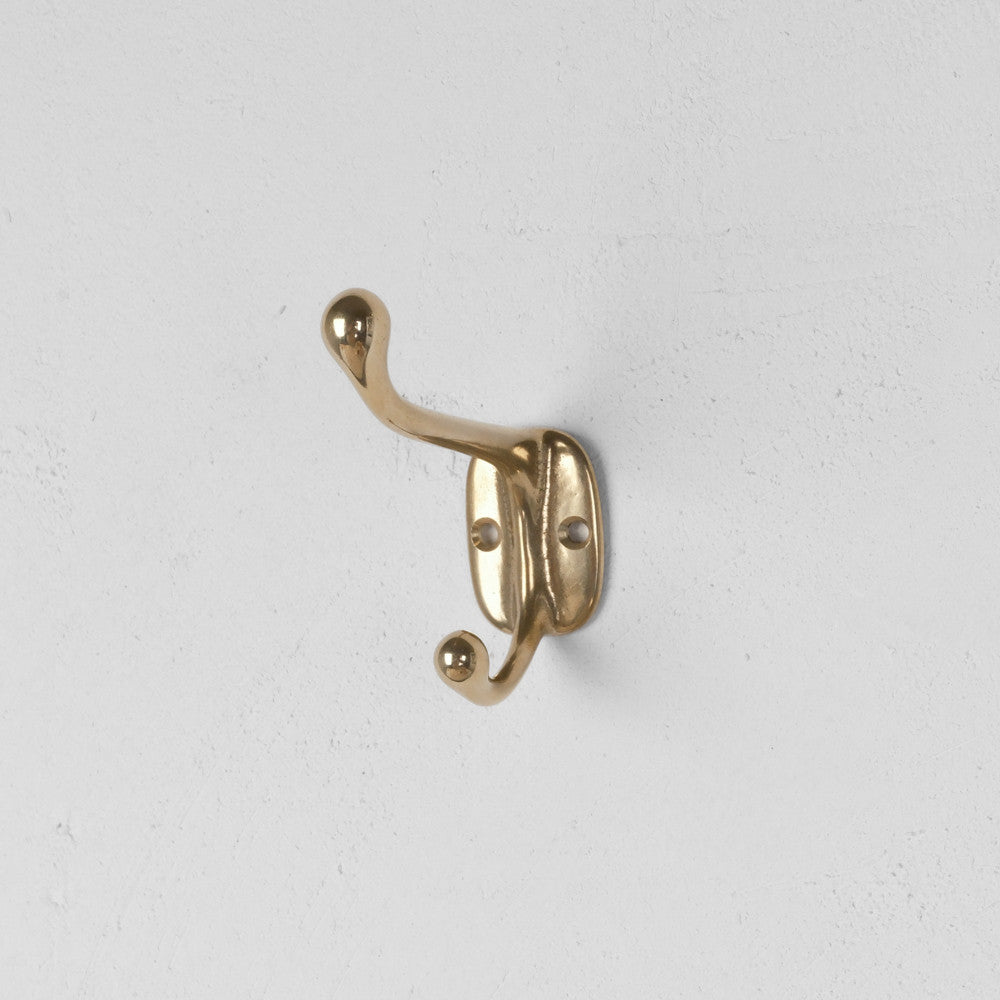 Petit porte-manteau marin en laiton