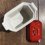Petite terrine cerise avec presse Le Creuset