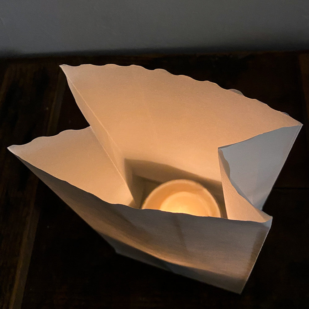 Photophore en papier à décorer
