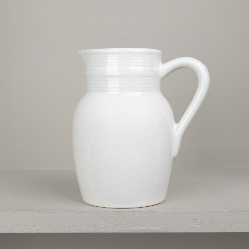 Natural stoneware pitcher