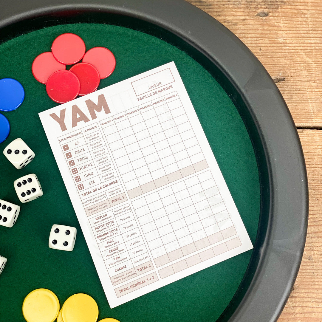 Piste de dés pour Yam's