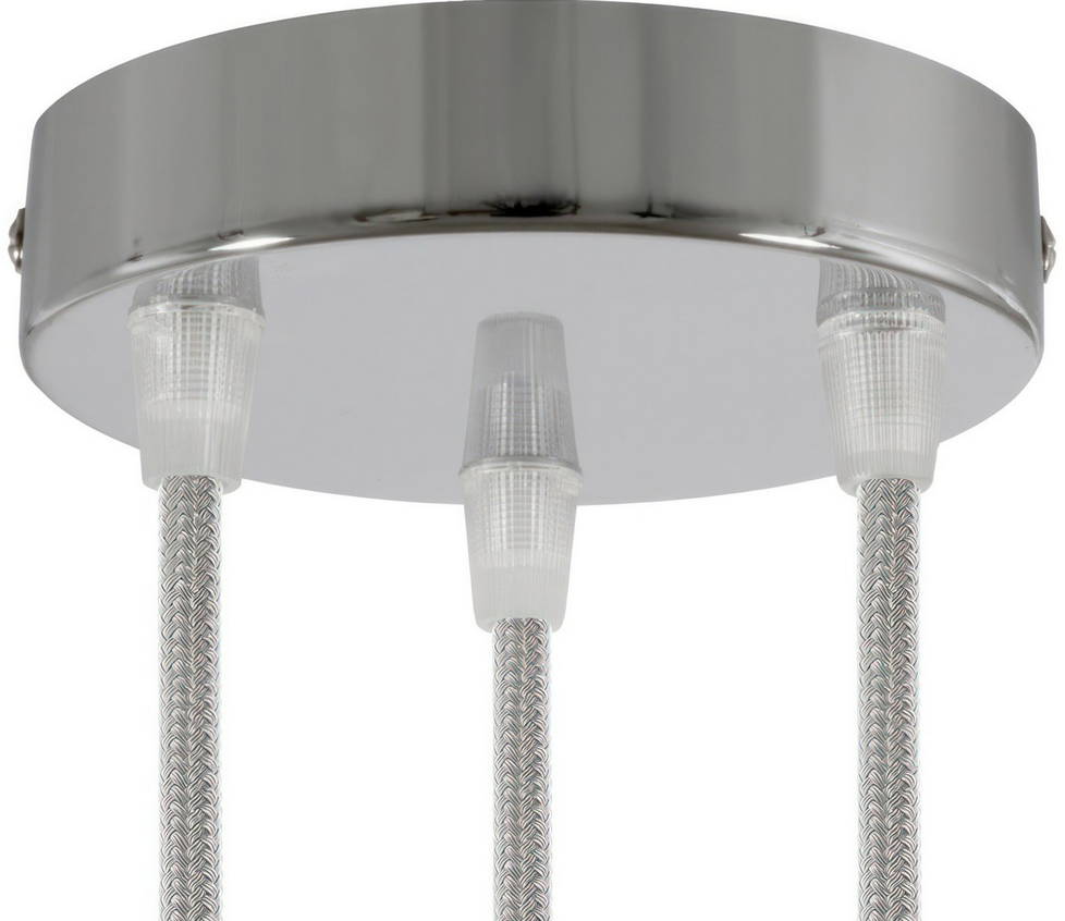 Plafonnier 3 sorties en acier Ø12 cm