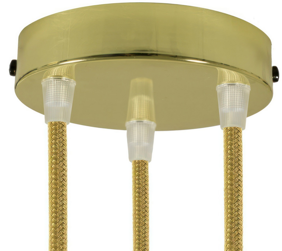 Plafonnier 3 sorties en acier Ø12 cm