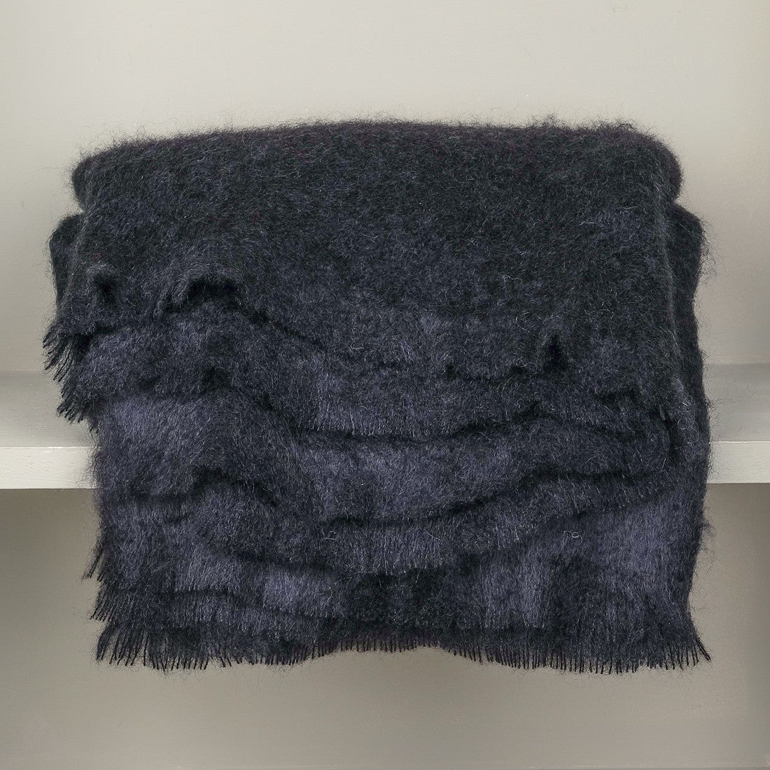 Plaid en mohair 140 x180 cm noir