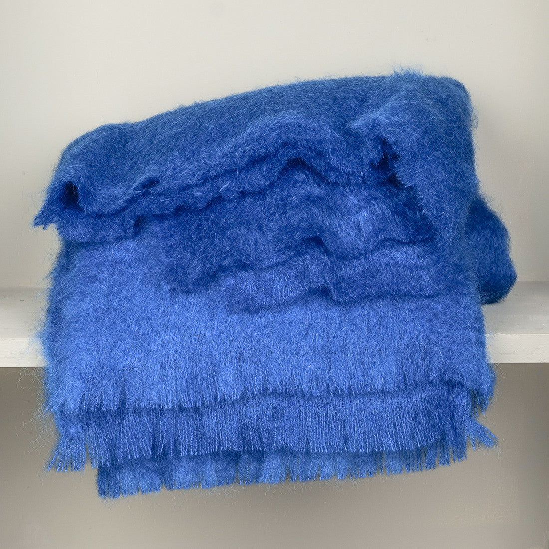 Plaid en mohair 140 x180 cm prusse