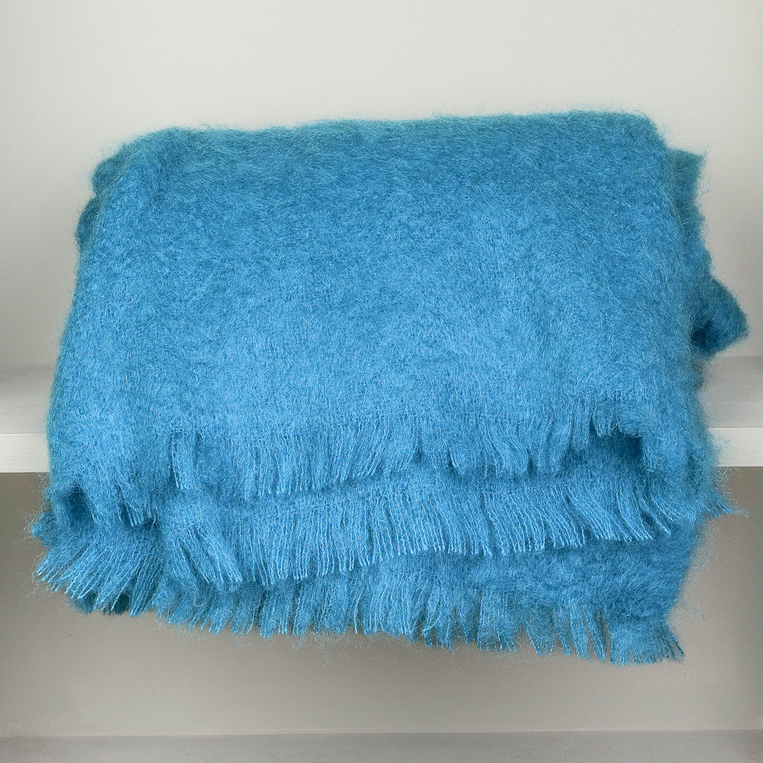 Plaid en mohair 140 x180 cm canard