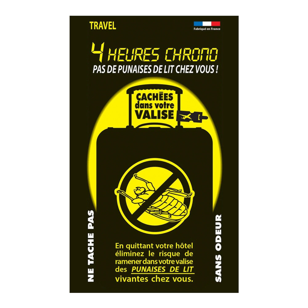 Plaquette anti punaise de lit pour valise