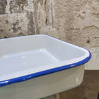 Plat à four émail blanc