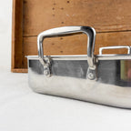 Plat à rôtir carré en inox Le Creuset