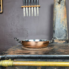 Plat de service en cuivre étamé
