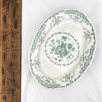 Plat ovale décor floral