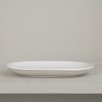 Assiette ovale en grès naturel
