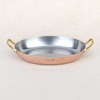 Plat ovale inocuivre anses laiton 32 cm