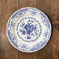 Plat rond décor bleu