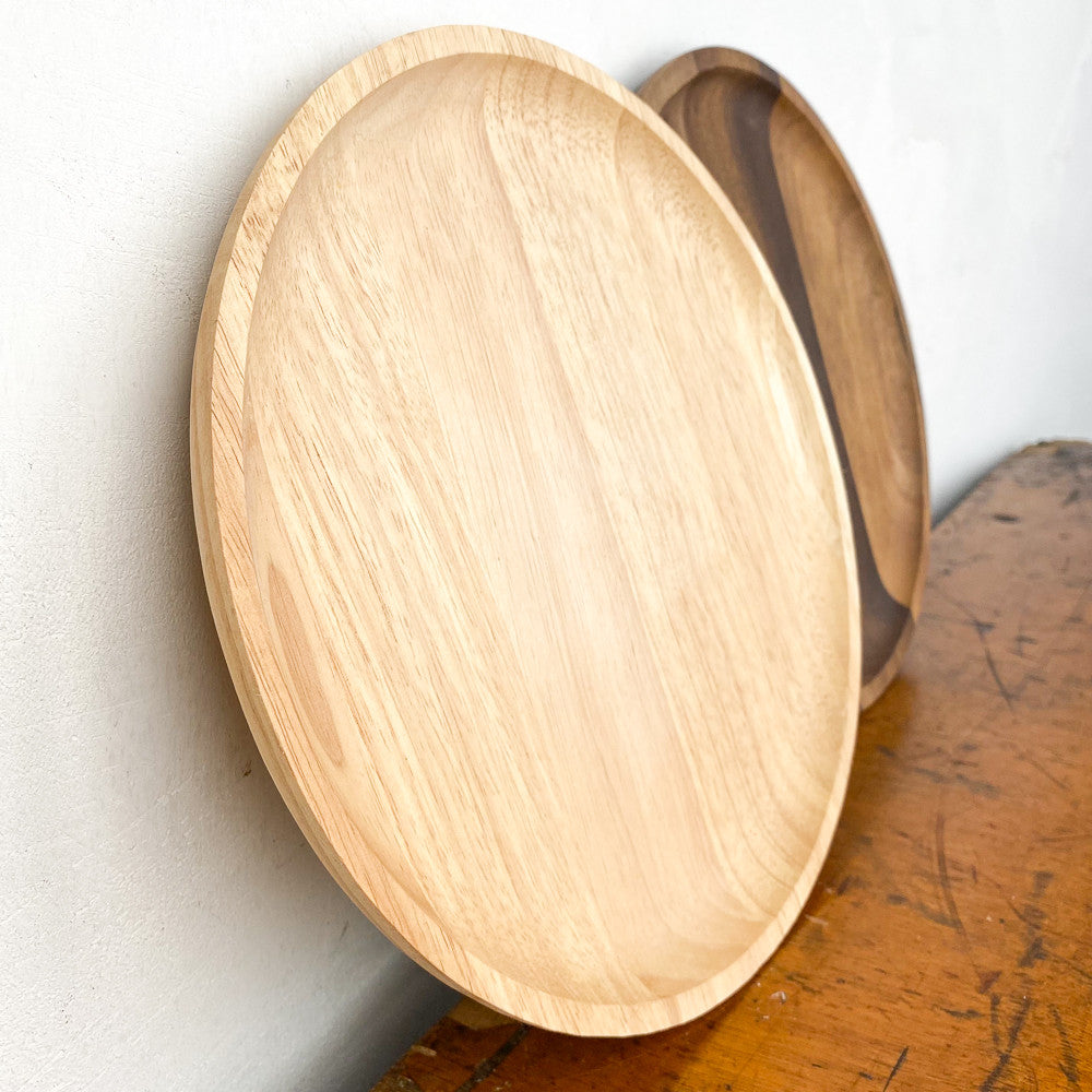 Plateau rond en bois