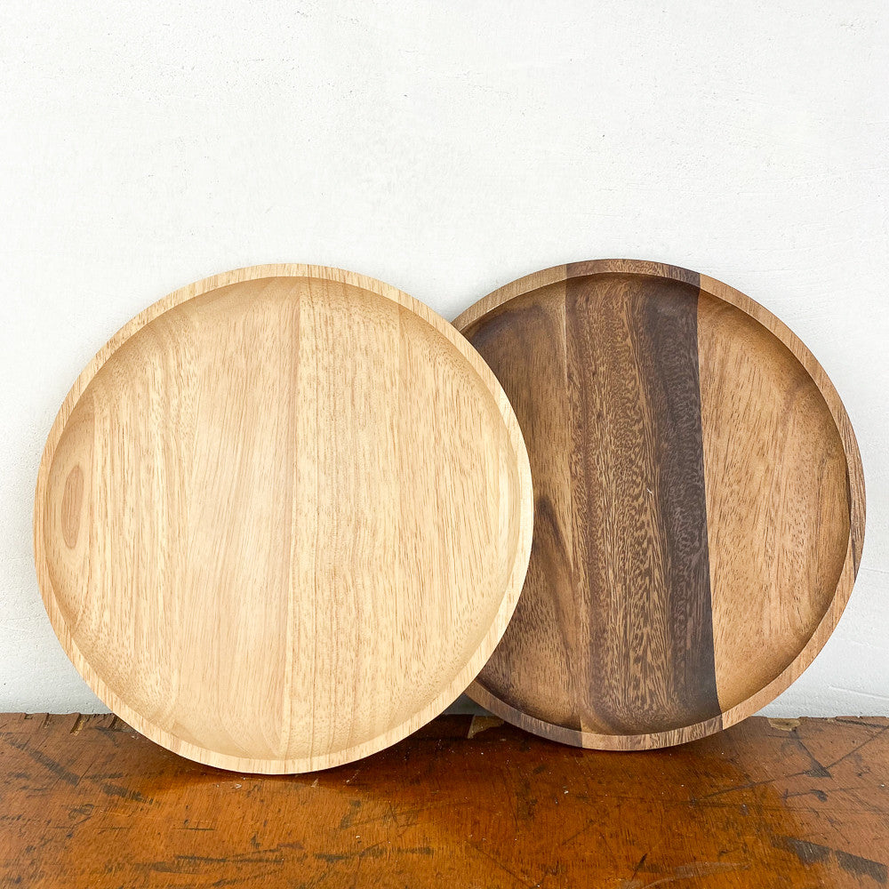 Plateau rond en bois