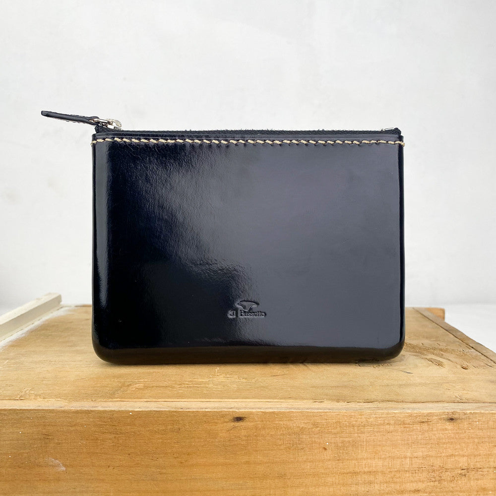 Pochette passeport en cuir moulé