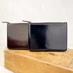 Pochette passeport en cuir moulé