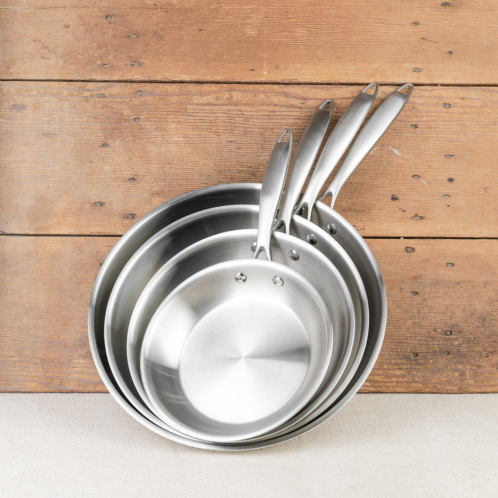 Poeles en inox sans revêtement Menastyl Triply