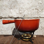 Caquelon savoyard rouge à fondue