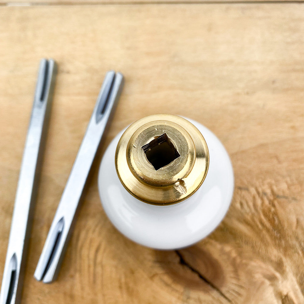 Poignée bouton de porte rond en porcelaine