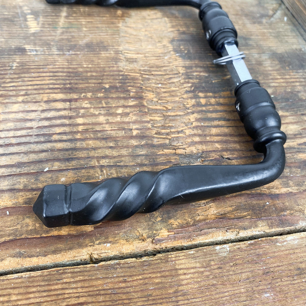 Poignée de porte double en fer noir