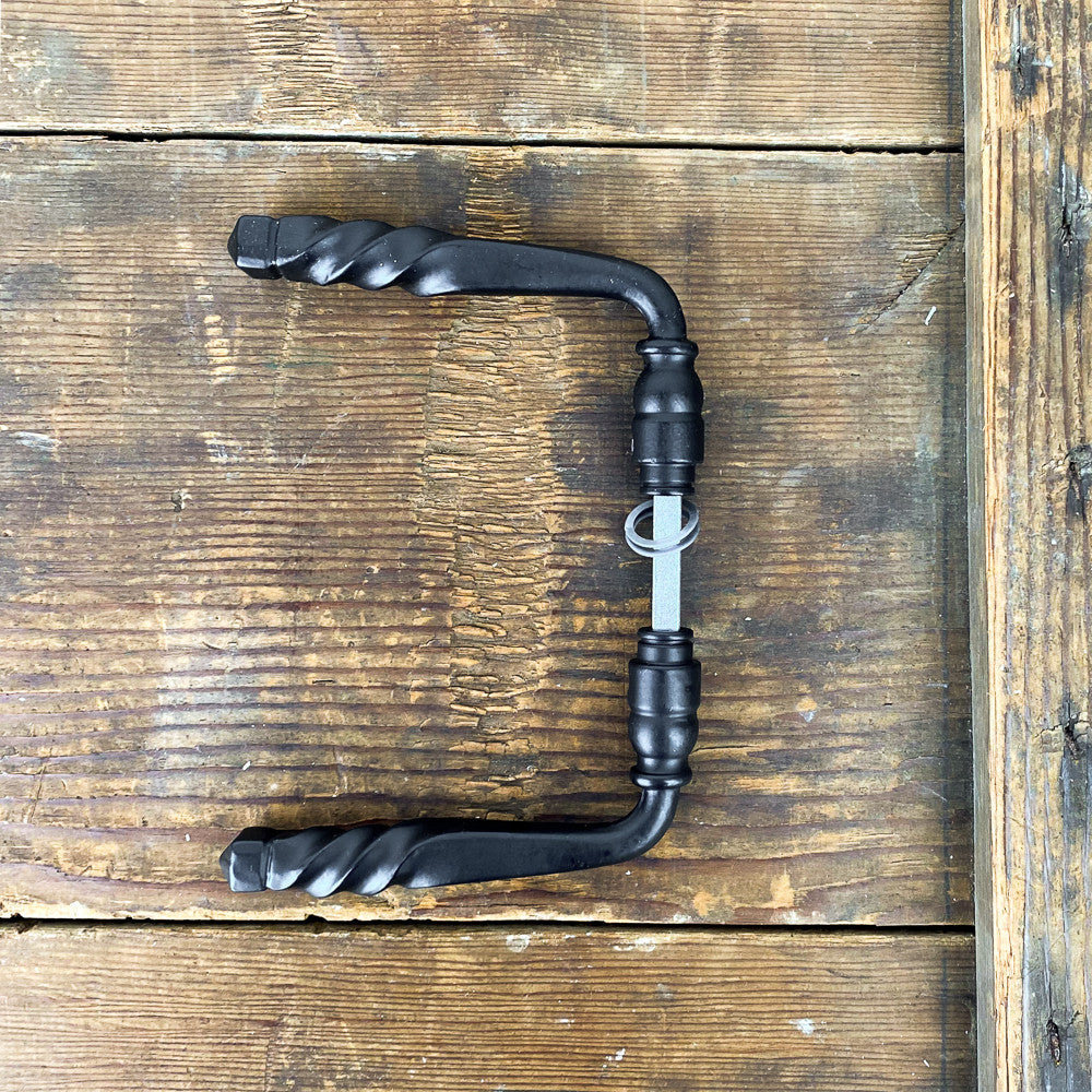 Poignée de porte double en fer noir