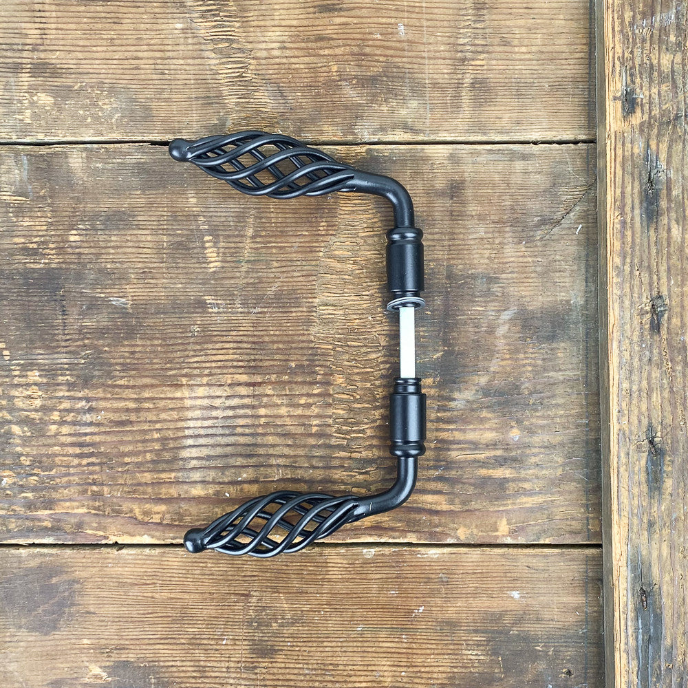 Poignée de porte double en fer noir