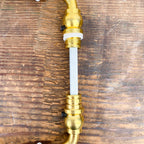 Poignée de porte double en porcelaine blanche