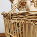 Porte-bouteilles en osier noisette