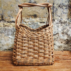 Porte-bouteilles en osier noisette