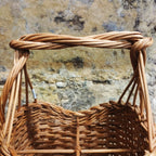 Porte-bouteilles en osier noisette