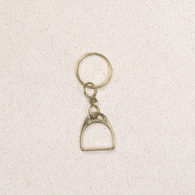 Porte-clé étrier laiton verni
