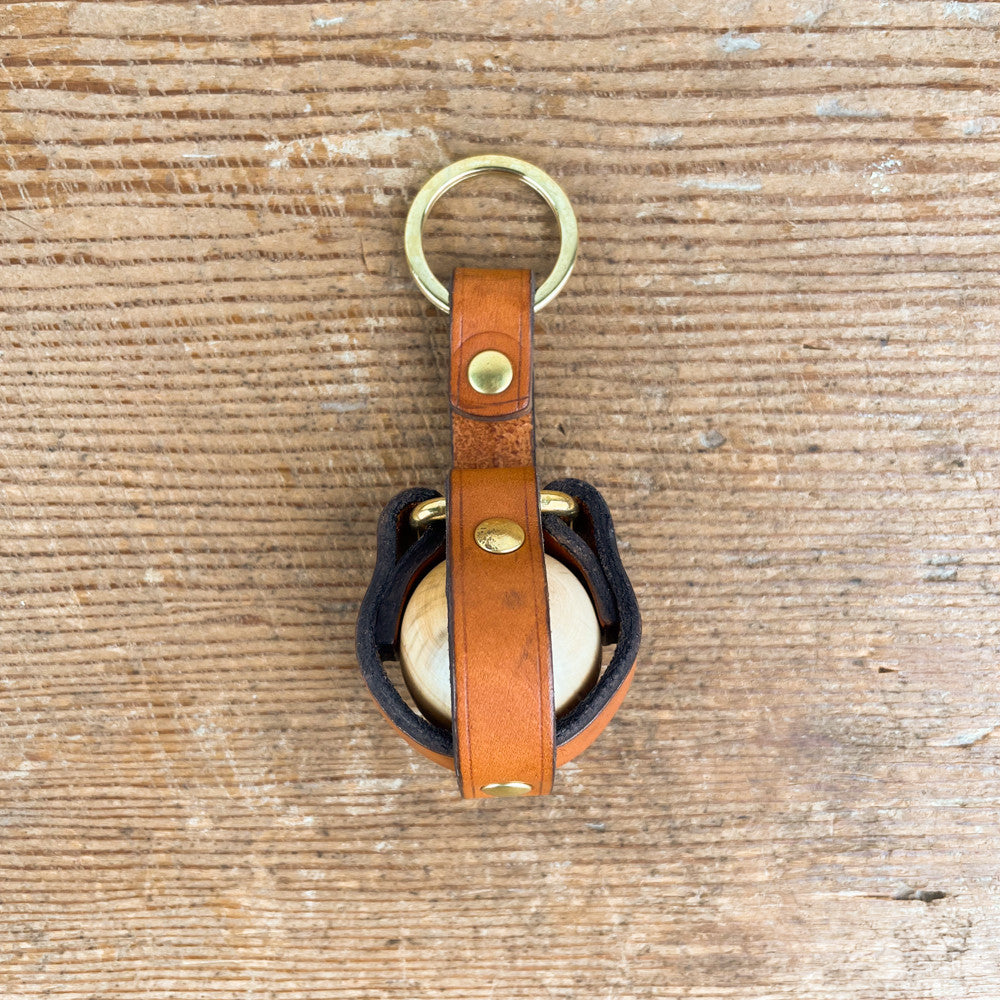 Porte-clés cochonnet en cuir