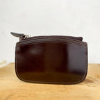 Porte-monnaie zippé en cuir