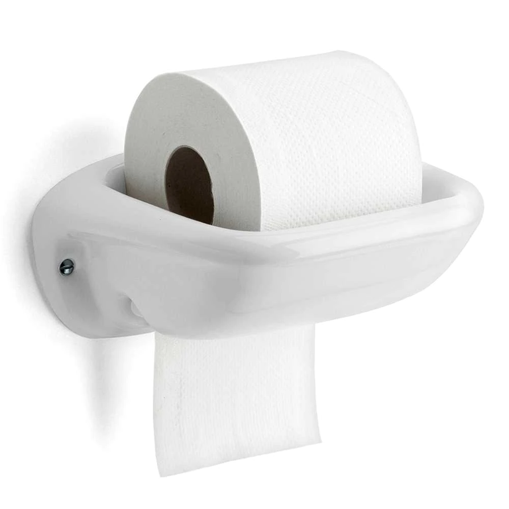 Porte-rouleau papier toilette en porcelaine