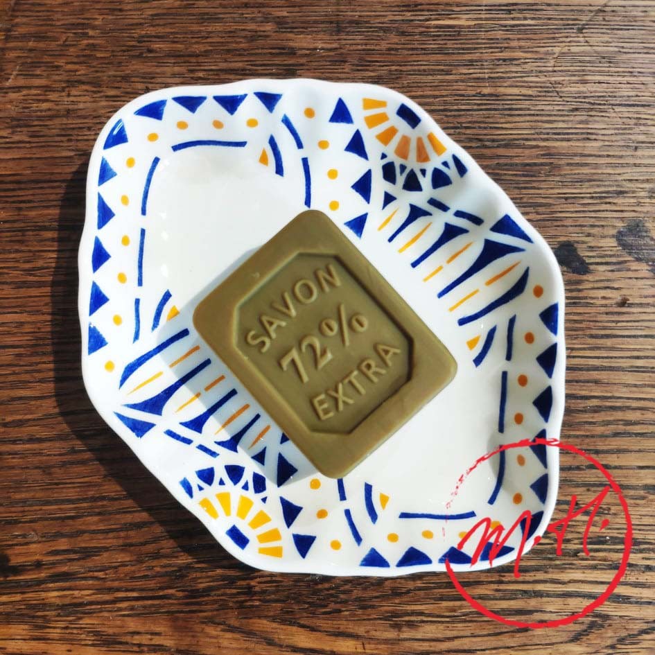 Porte-savon en faïence